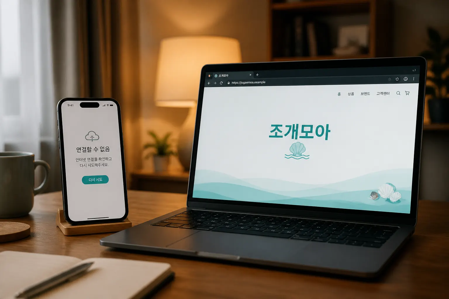 조개모아 접속이 안 될 때